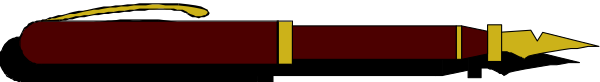 The image shows a red pen with an ink cartridge on top of it against a gray background.