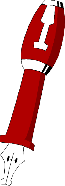 The image shows a red jersey with white numbers on it hanging from an unseen hook against a gray background.