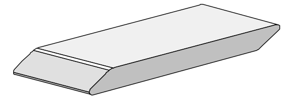The image shows a simple black and white line drawing of two rectangles with different shades on top of each other against a light background.