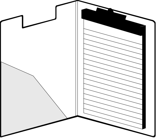 The black and white illustration shows a simple representation of an open cardboard box with its flaps spread out on either side to reveal what appears to be empty space inside it.