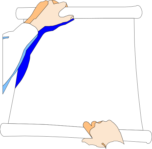 The image shows a person holding up an empty whiteboard with their hands while standing next to it on what appears to be a stage set against a black background.