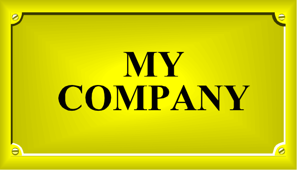 The image shows a sign with text that reads "My Company" on it.