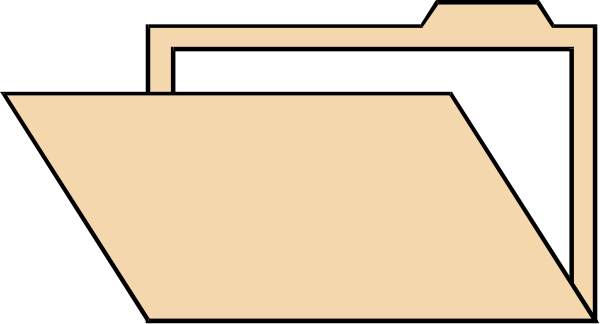 The image shows a cartoon representation of an open filing cabinet with papers inside it against a plain background.