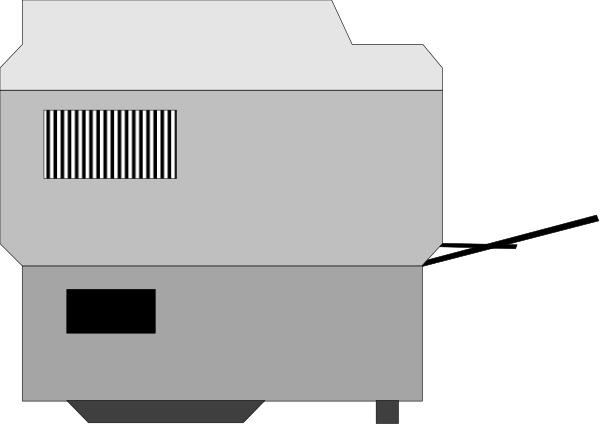 The image shows a pixelated representation of two computer monitors side by side against a dark background with no other discernible elements present in this small clip-art format.