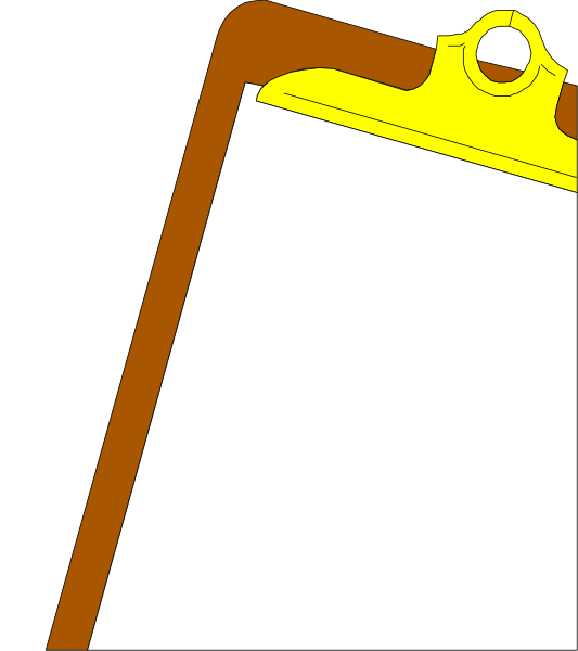 The image shows a whiteboard with black writing on it placed next to an open yellow folder that has no visible contents inside of it.