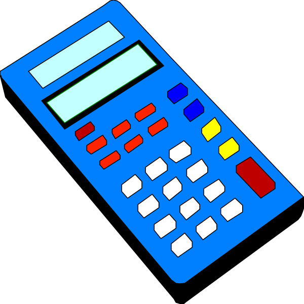 The image shows a calculator with buttons on it against a black background.