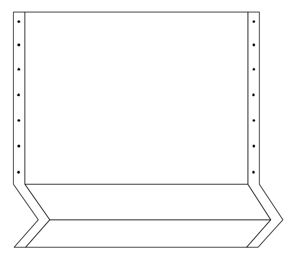 The black and white illustration shows a simple rectangular sign with rounded corners on what appears to be an open door frame in a room that has no other visible elements besides this doorway.