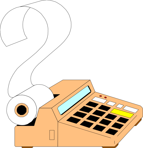 The cartoon shows a roll of toilet paper with question marks on it next to an office printer that has been used up; there is also another empty role of toilet tissue in front of them both.