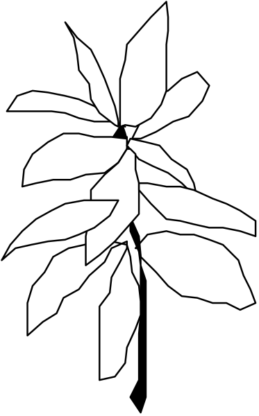 The black and white photo shows a leaf design with stylized branches on it against an abstract background that has stripes of different shades in both directions.