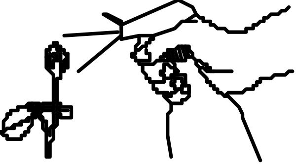 The image shows a black silhouette of an airplane flying against a gray background with no other discernible details visible in this small clip-art format.