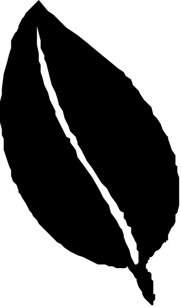 The image shows a black silhouette of an object with two white lines on it against a gray background.