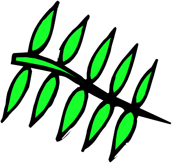 The image shows a black background with green leaves that have been cut out to create an outline of tree branches against it.