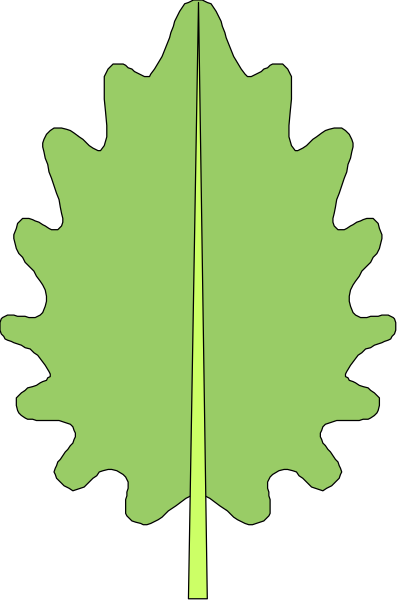 The image shows a single leaf with yellow veins against a black background on the left side of the frame, transitioning to green as it moves towards the right where there is no visible backdrop due to its transparent nature in this particular clip-art format.