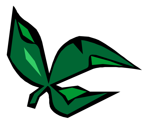 The image shows a stylized green leaf design with an abstract background that is darker than the leaf itself.