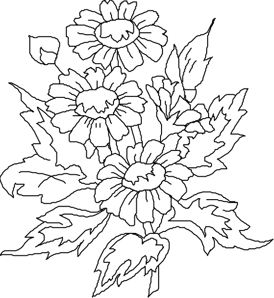 The black and white images show a floral embroidery pattern on top left with an intricate design of flowers in full bloom surrounded by leaves; below it is another image featuring stylized flower patterns, possibly for decorative purposes such as wallpaper or fabric designs.