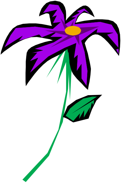 The image shows a purple flower with green leaves against a black background on the left side of the frame, transitioning to white in the center where there is no visible object, then back to dark gray at the right edge of the photo.