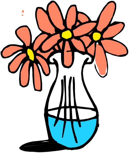 The picture shows a vase with three red flowers inside it on top of what appears to be water.