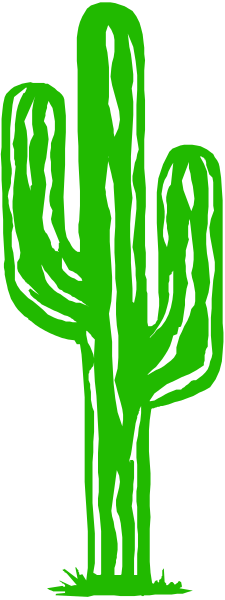 The image shows a cartoon cactus with green lines to represent its spines against a gray background.
