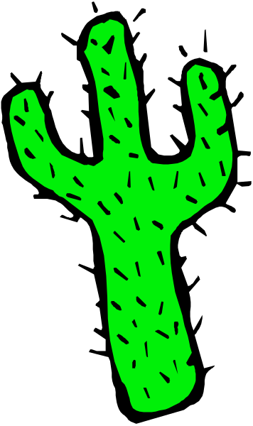 The image shows a green cactus with black dots on it against a gray background.