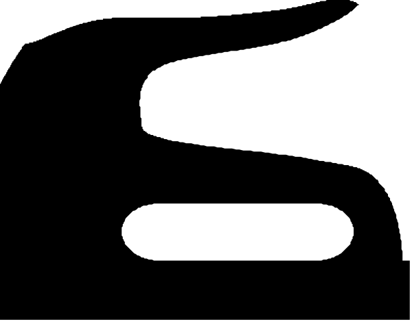 The image shows a black line with two white rectangles on either side of it against a gray background.