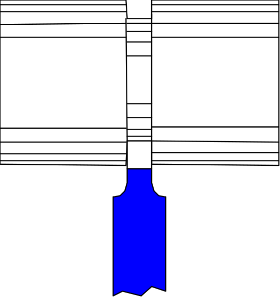 The image shows a simple bar chart with two bars of different lengths representing data on an unspecified topic.