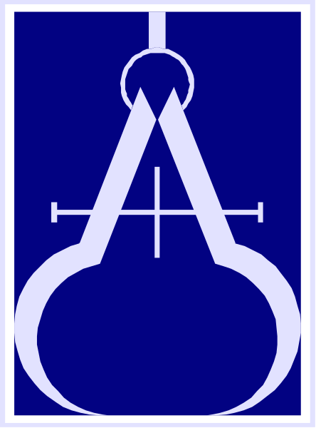 The logo of a company with an alchemist's symbol on it.