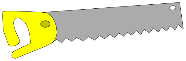 The picture shows a pair of scissors with yellow handles on top of each other against a gray background.