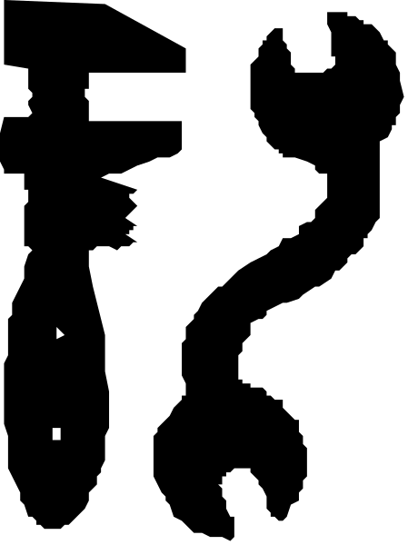 The image shows a black screen with two white rectangles on either side of it; there is no content within these boxes to provide further details about their contents.