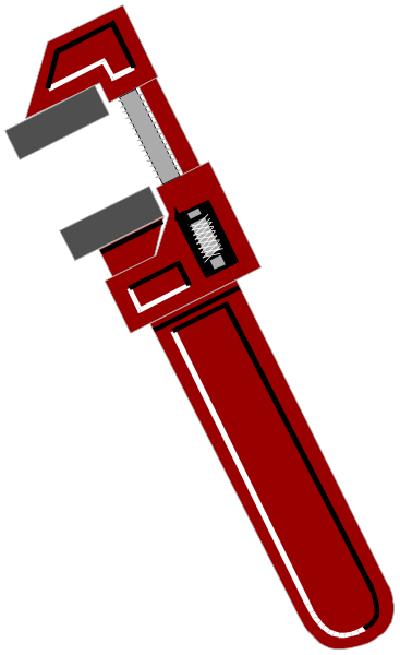 The image shows a red stapler with an open top on it against a black background.