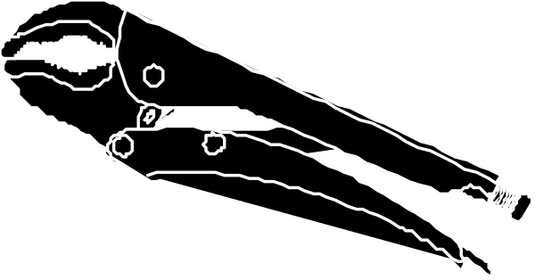 The black and white illustration shows a stylized depiction of an animal with its head extended forward as if it's sniffing something on ground level in front of itself; there is no text present, focusing solely on this creature-like figure without any additional context or background elements provided by the image.