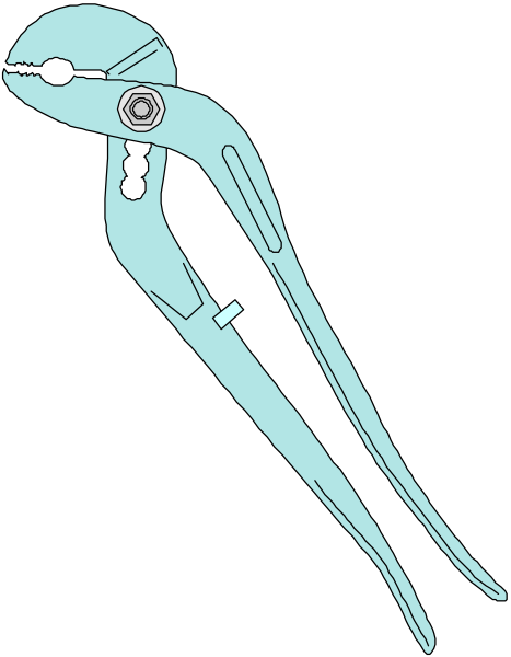 The image shows a stylized illustration of an electric razor with two blades facing each other on top against a black background.