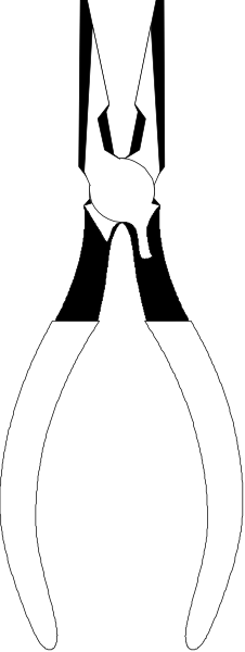 The image shows a black and white photo of an animal with its head cut off at the top right corner.
