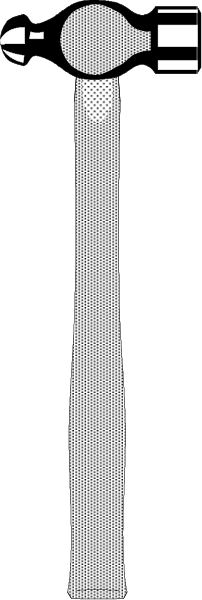 The image shows a black and white illustration of an object that resembles a stethoscope with two earpieces on either end connected by what appears to be a flexible tube in between them, set against a dark background.
