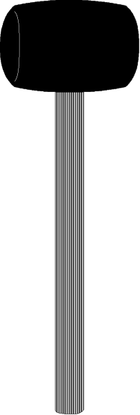 The image shows a black and white photo of an object with multiple lines running through it from left to right against a gray background.