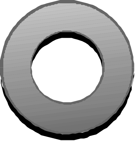 The image shows a simple graphic with two overlapping circles resembling eyes on either side of an oval shape that could be interpreted as a mouth in between them, creating a face-like appearance against a black background.