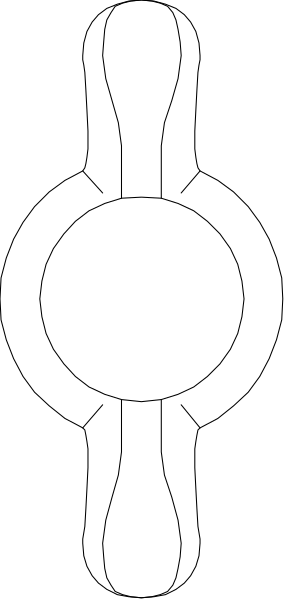 The image shows a black and white pixelated representation of an object with two distinct sections: on the left side is what appears to be a vertical line patterned in darker shades than its right counterpart, which has horizontal lines creating a contrasting effect against both sides' backgrounds; there are no objects or people present.