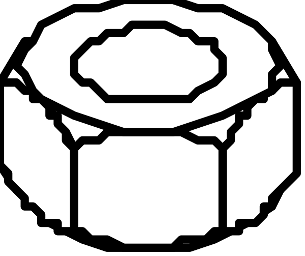 The image shows a black and white pixelated illustration of two toilets side by side with their lids up against an unidentified background.