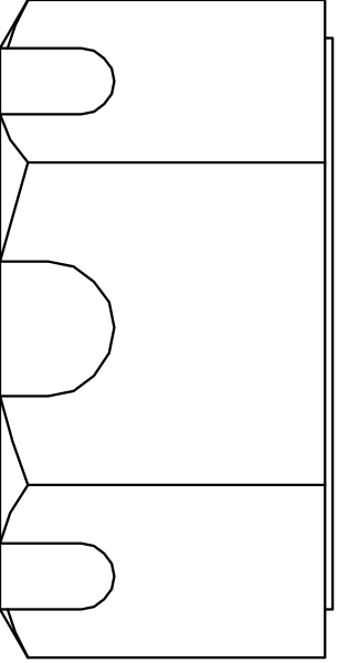 The image shows a black vertical line on an abstract background with horizontal stripes of varying shades from light to dark gray.