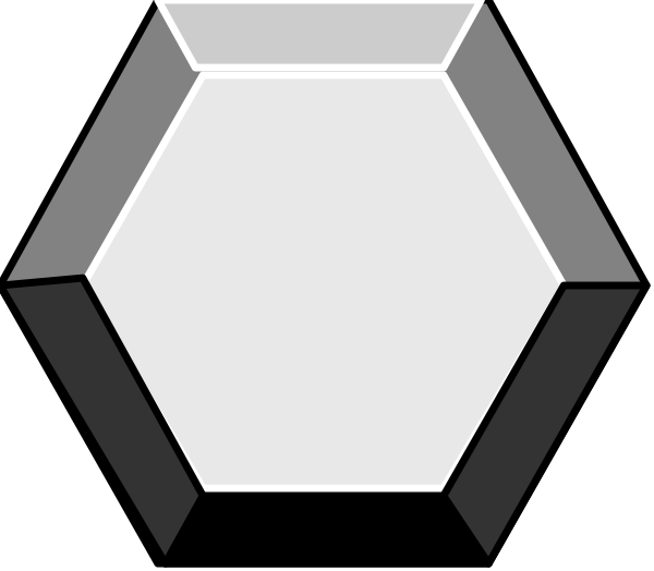 The image shows a hexagon with three smaller squares inside it against an abstract background that resembles a grid pattern in black and white tones.
