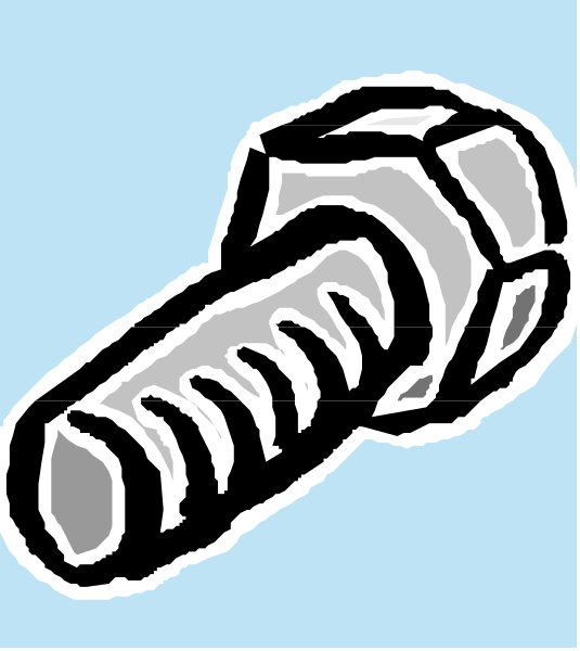 The image shows a black pipe wrench with six sides on its head against a blue background.