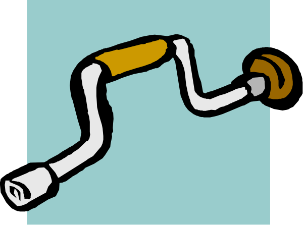 The image shows a cartoon of an object that resembles a vacuum cleaner with two hoses connected to it; one is yellow while the other appears blue in color.