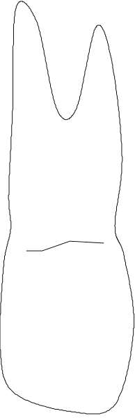 The image shows a simple black and white line drawing of two bunny ears with eyes on them against an untextured background.