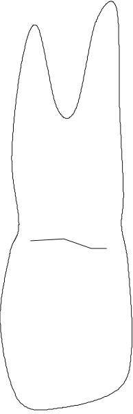 The image shows a simple black and white line drawing of two bunnies facing each other with their ears perked up in alertness against an untextured background.