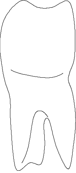 The image shows a black and white silhouette of an adult human figure standing upright against a light background with their arms at sides.
