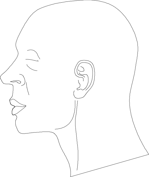The image shows a black square with white lines creating an abstract pattern against a gray background.