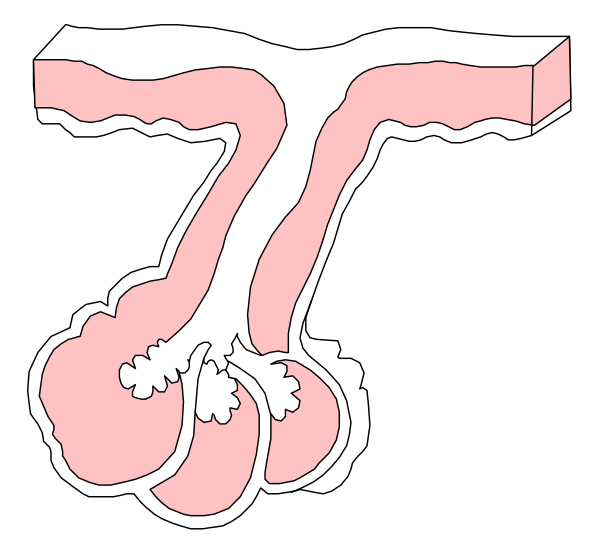 The image shows a cartoon illustration of an open book with pages that resemble slices of meat hanging out from between them; there is no text present in this clip-art graphic.