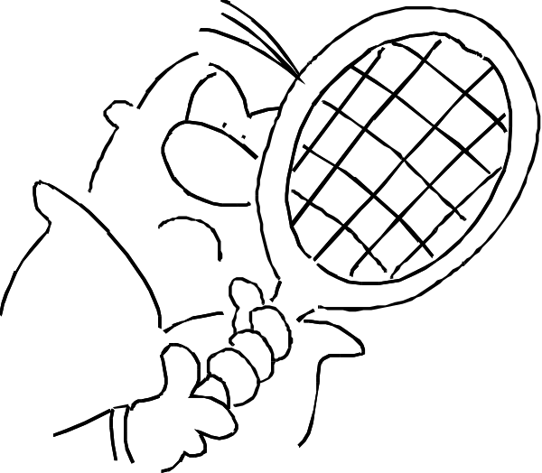 The image shows a black square with white lines forming an abstract pattern on it.