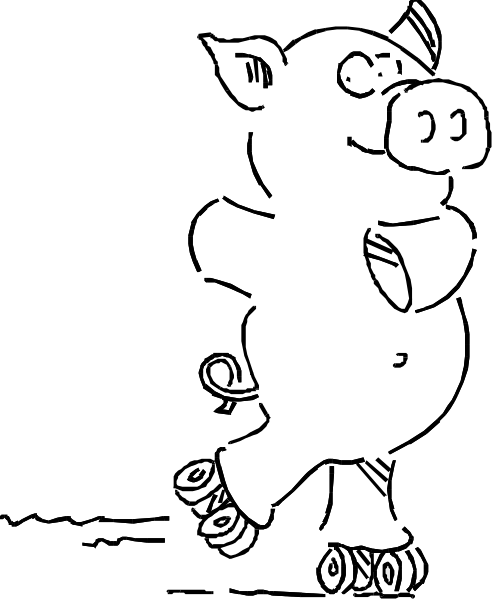 The image shows a black screen with white lines forming an abstract pattern that resembles a stylized representation of a person standing in front of another figure; it is minimalistic and lacks detail beyond basic shapes.