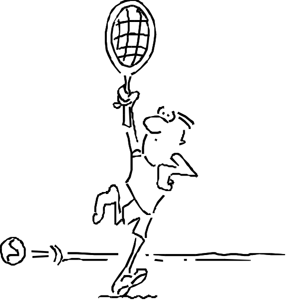 The black and white photo shows a simple line drawing of three vertical lines with varying lengths against an empty background.
