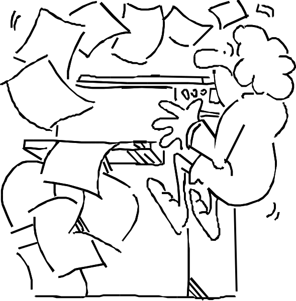 The image shows a black square with two white lines intersecting at right angles within it.